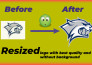 resize image, crop image or logo for instagram, facebook